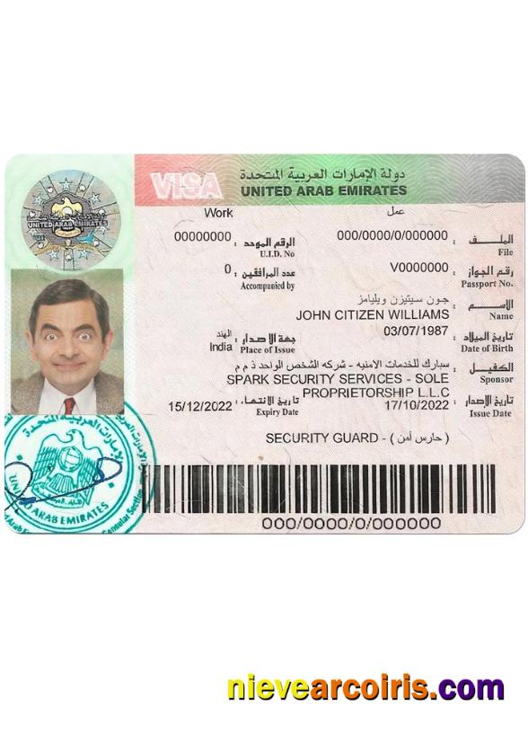 UAE work visa